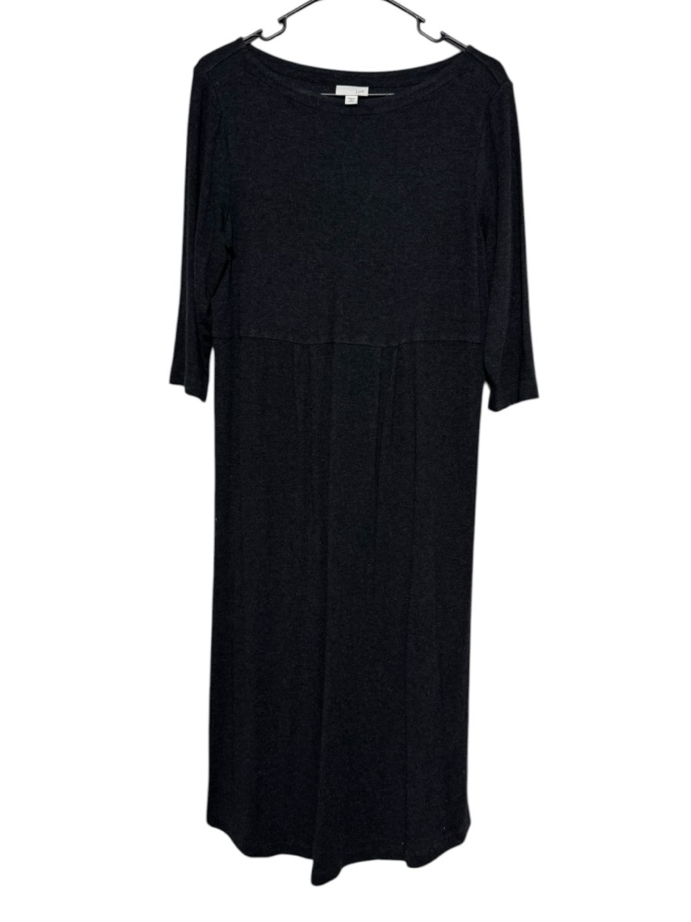 J Jill Wool Modal Modi Dress Size M Petite Charcoal Gray  Knit Comfy Neitral